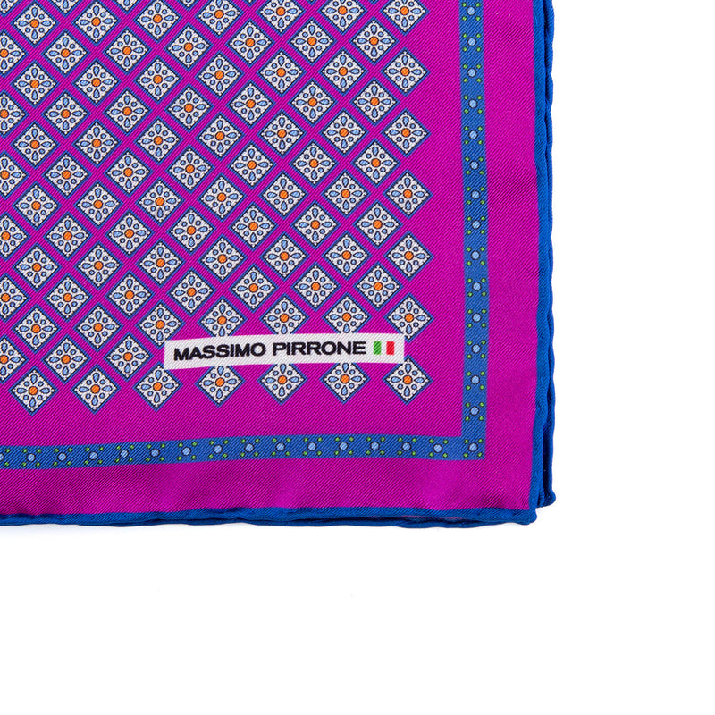 Silk Pocket Square hand  stitched edges