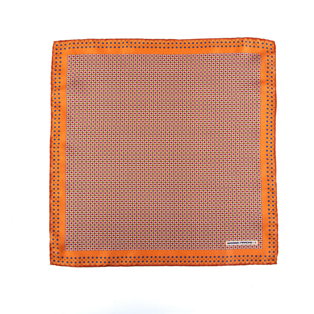 Silk Pocket Square hand  stitched edges