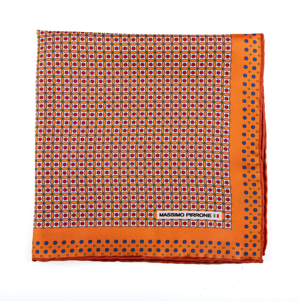 Silk Pocket Square hand  stitched edges