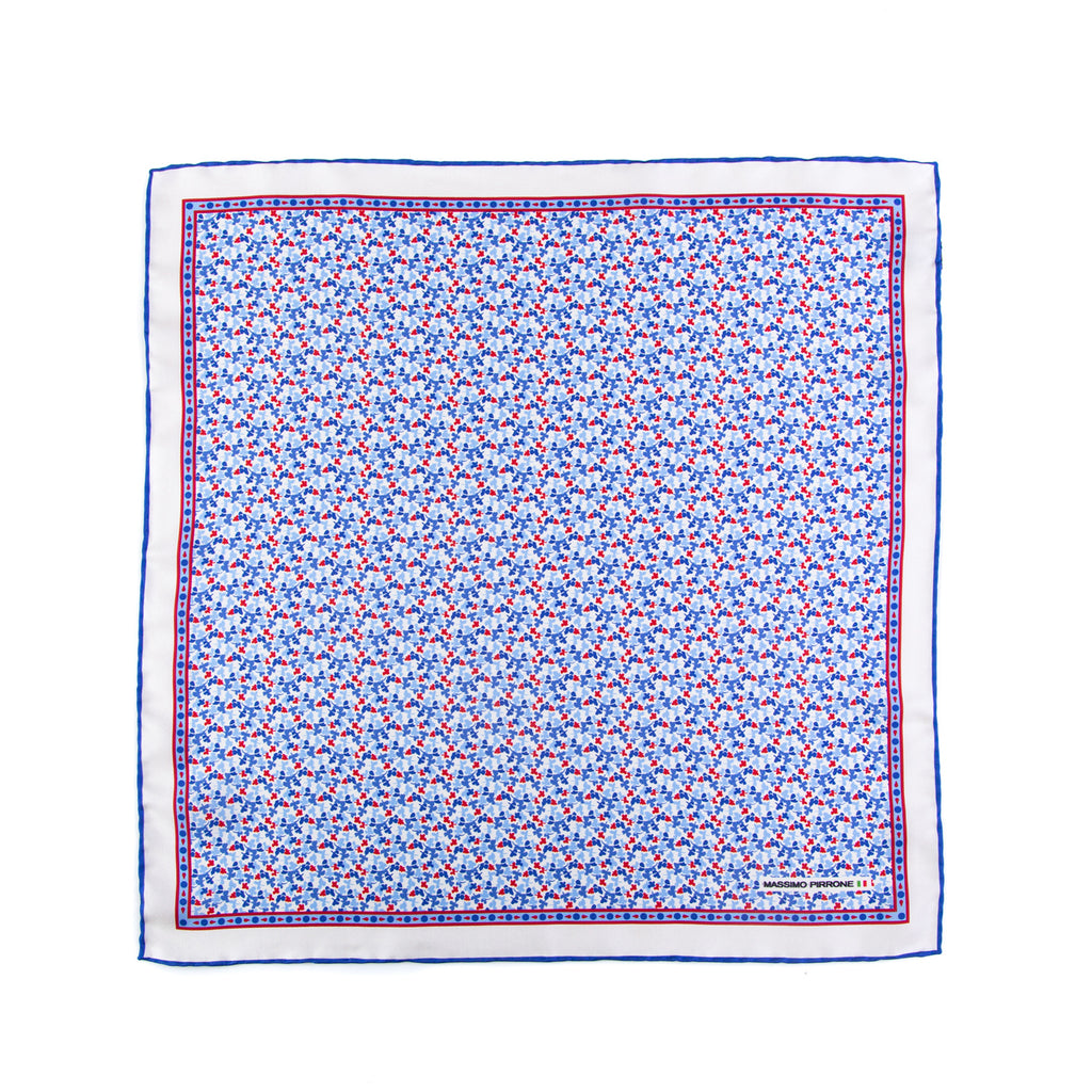 Silk Pocket Square hand  stitched edges