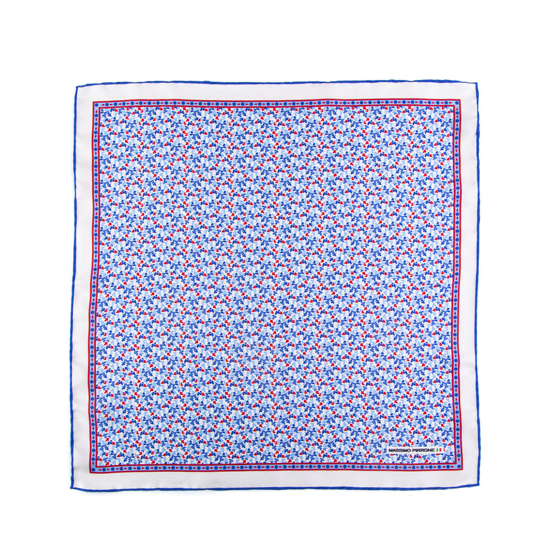 Silk Pocket Square hand  stitched edges