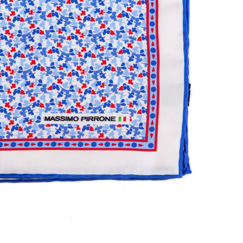 Silk Pocket Square hand  stitched edges