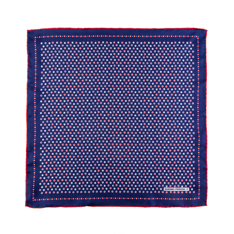 Silk Pocket Square hand  stitched edges