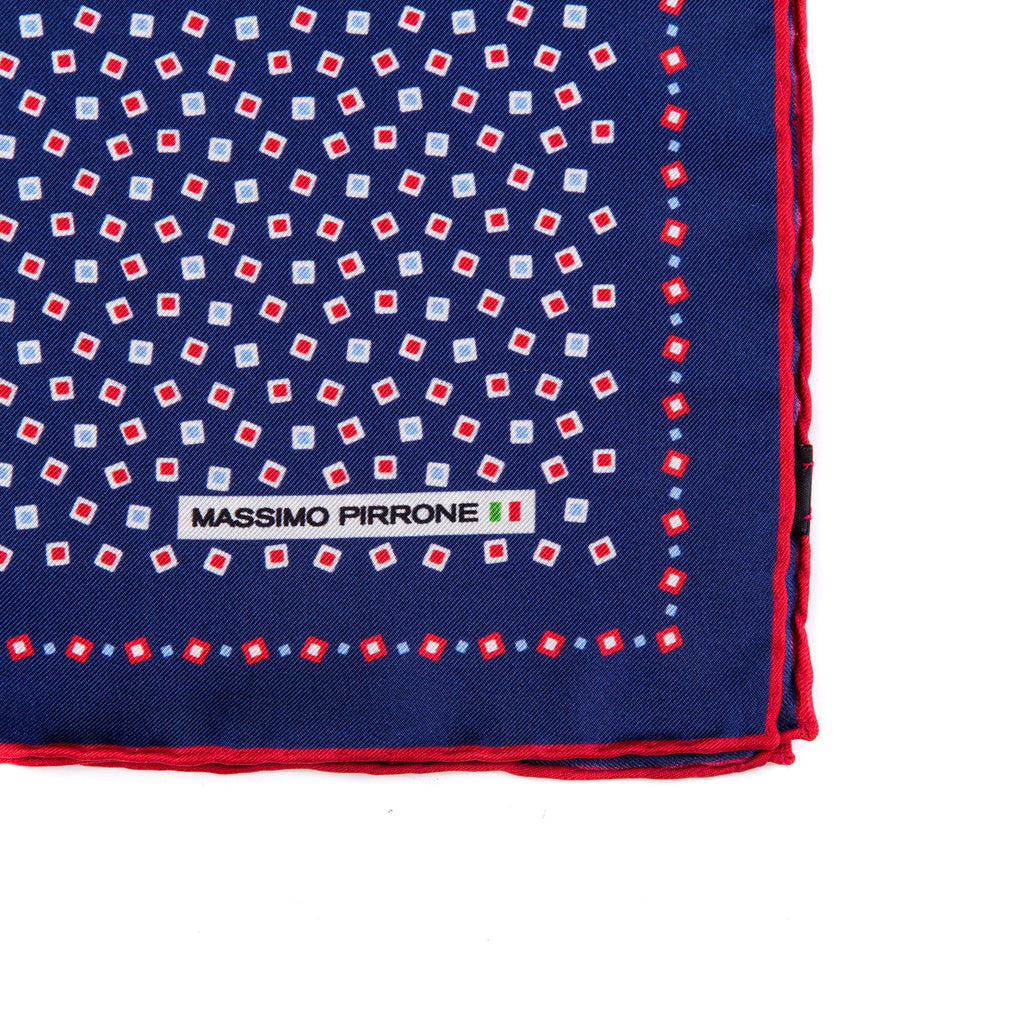 Silk Pocket Square hand  stitched edges