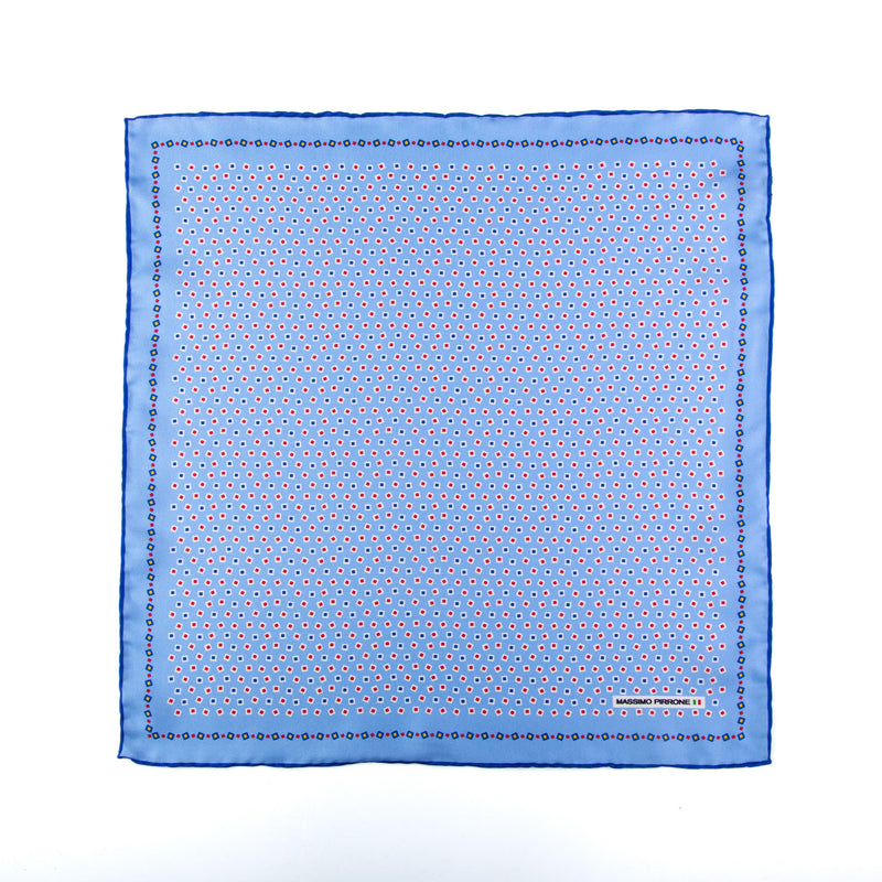 Silk Pocket Square hand  stitched edges