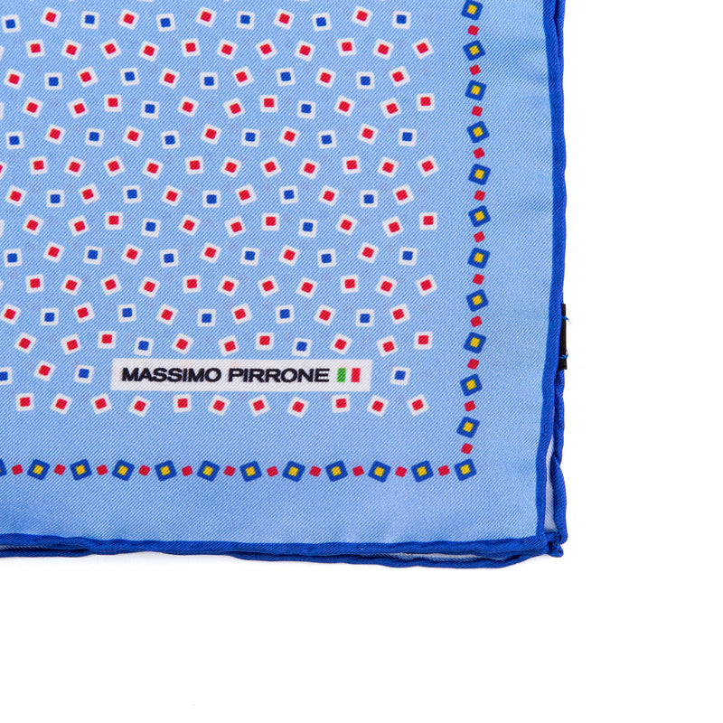 Silk Pocket Square hand  stitched edges