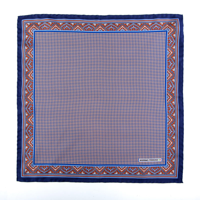 Silk Pocket Square hand  stitched edges