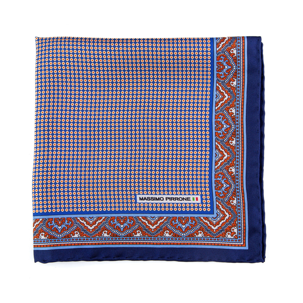 Silk Pocket Square hand  stitched edges