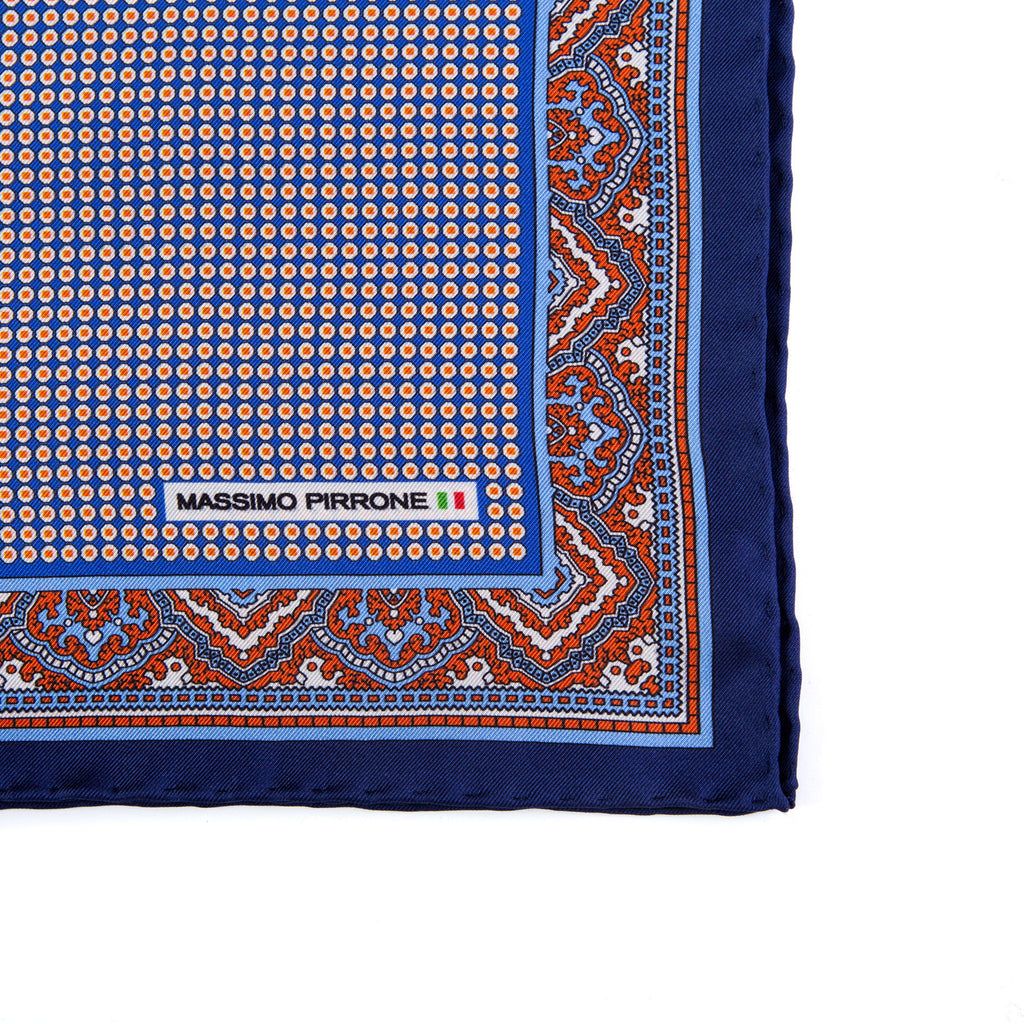 Silk Pocket Square hand  stitched edges