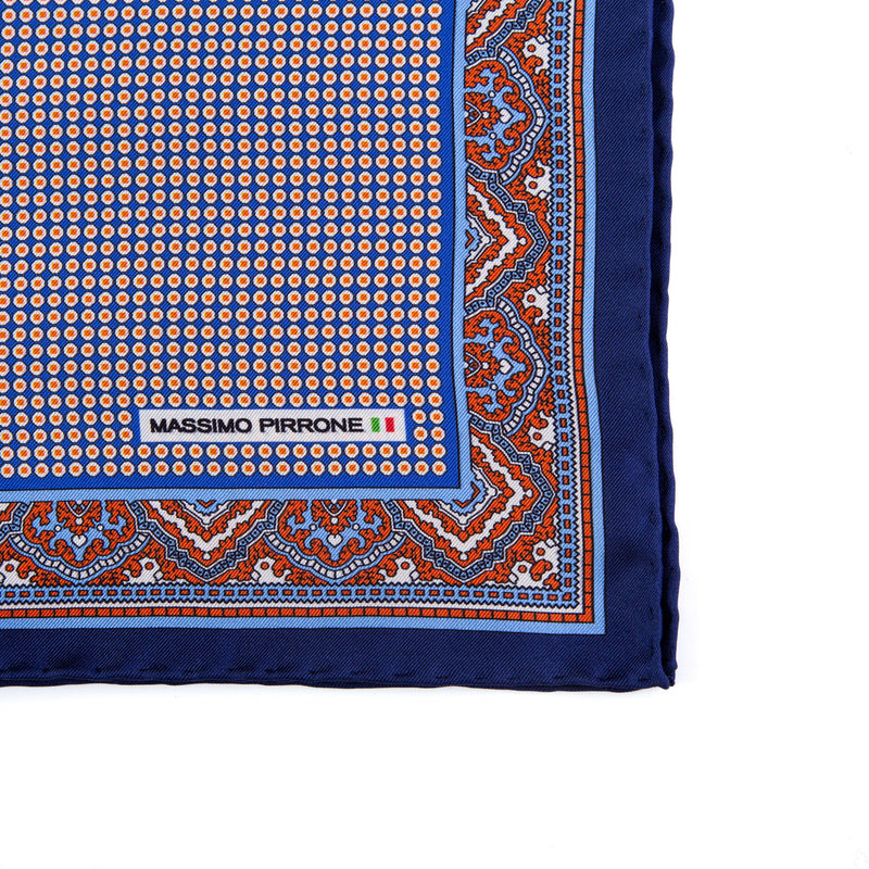 Silk Pocket Square hand  stitched edges