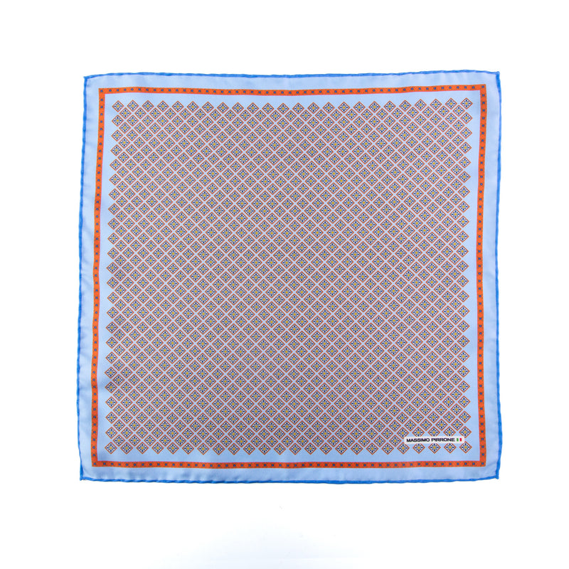 Silk Pocket Square hand  stitched edges