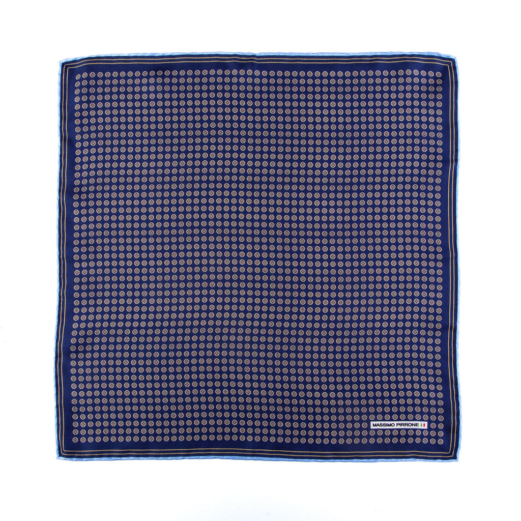 Silk Pocket Square hand  stitched edges