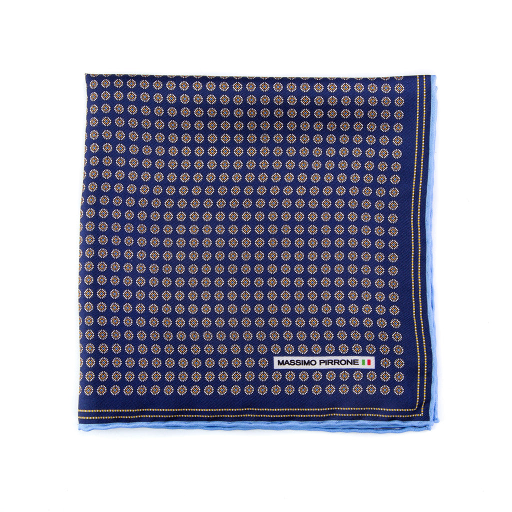 Silk Pocket Square hand  stitched edges