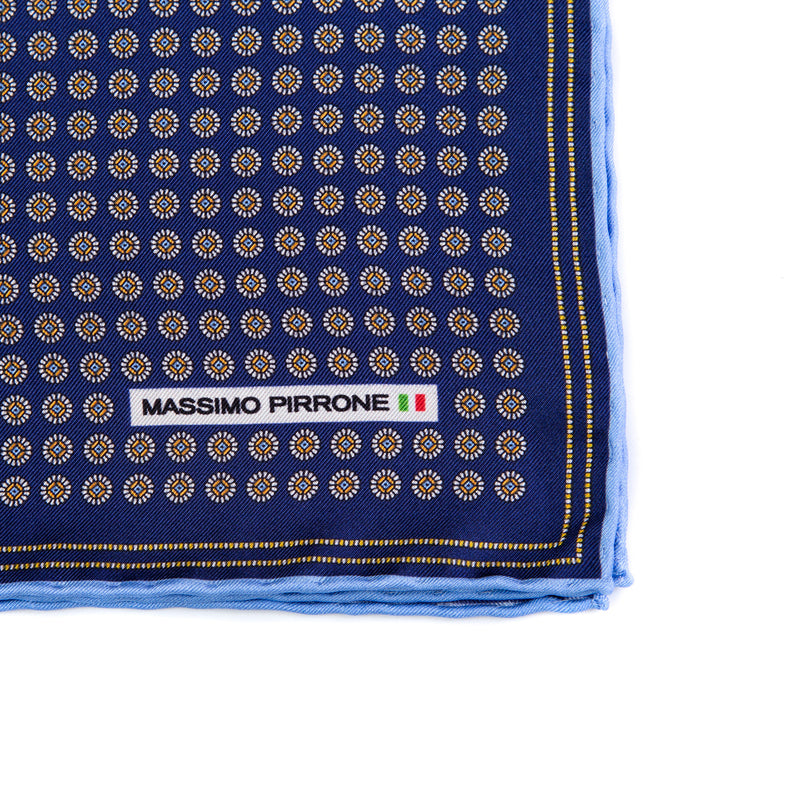 Silk Pocket Square hand  stitched edges