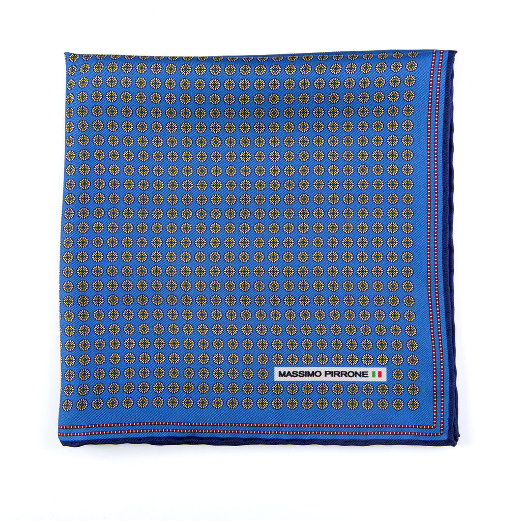 Silk Pocket Square hand  stitched edges