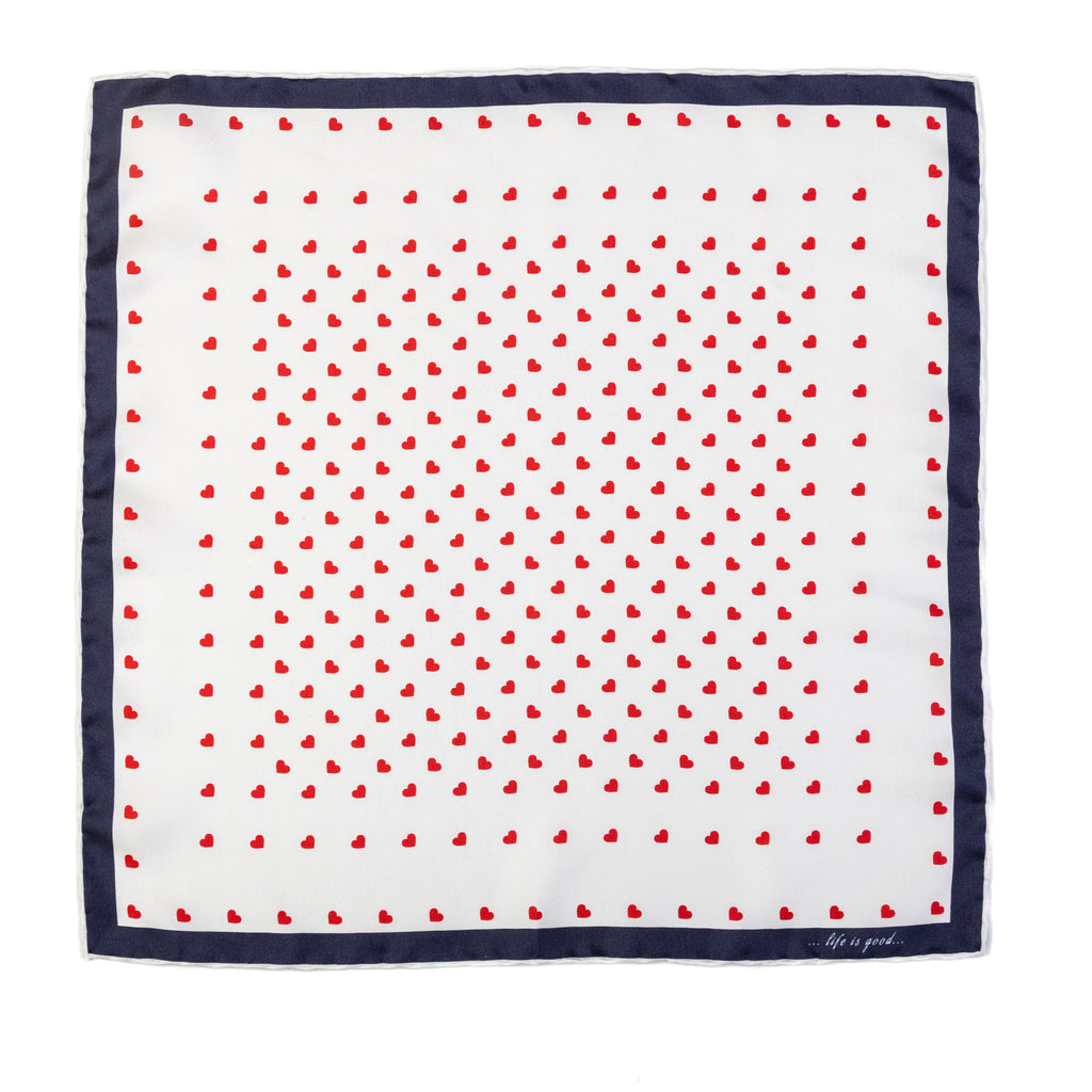 Silk Pocket Square - Life is good  by Massimo Pirrone