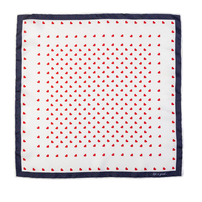 Silk Pocket Square - Life is good  by Massimo Pirrone