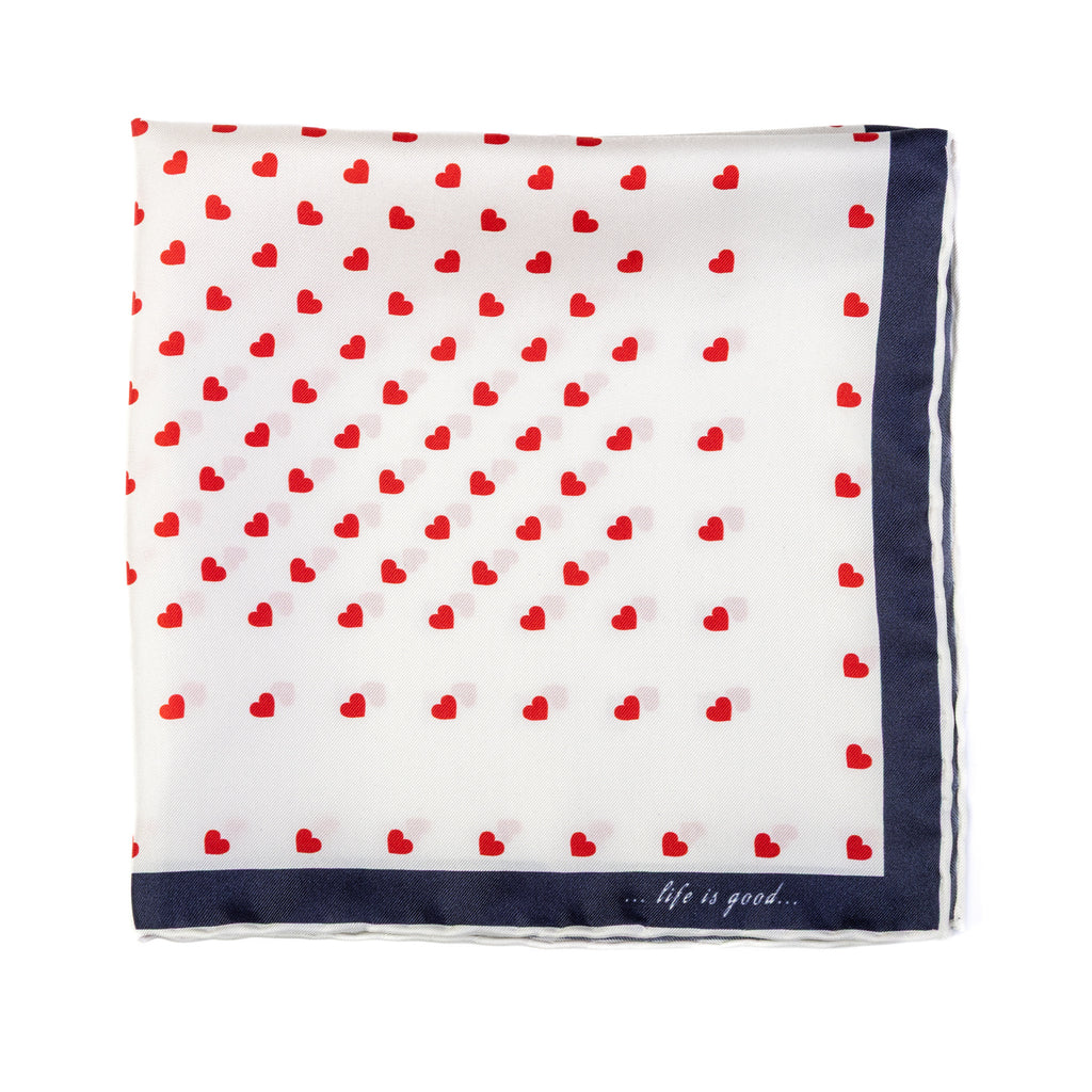 Silk Pocket Square - Life is good  by Massimo Pirrone