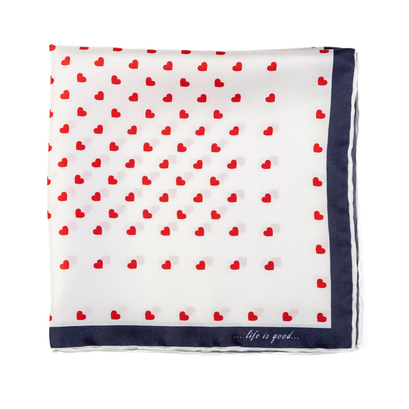 Silk Pocket Square - Life is good  by Massimo Pirrone
