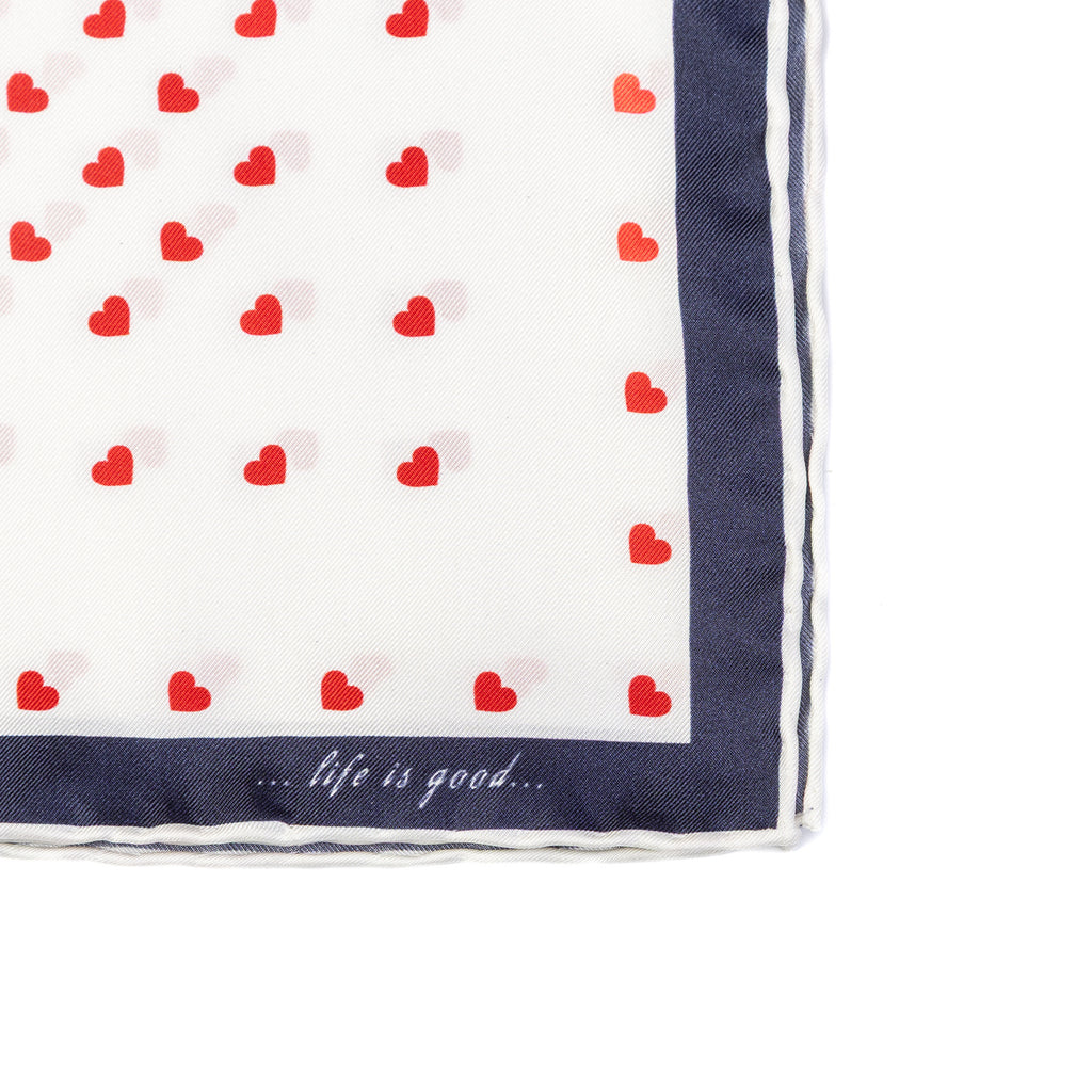 Silk Pocket Square - Life is good  by Massimo Pirrone