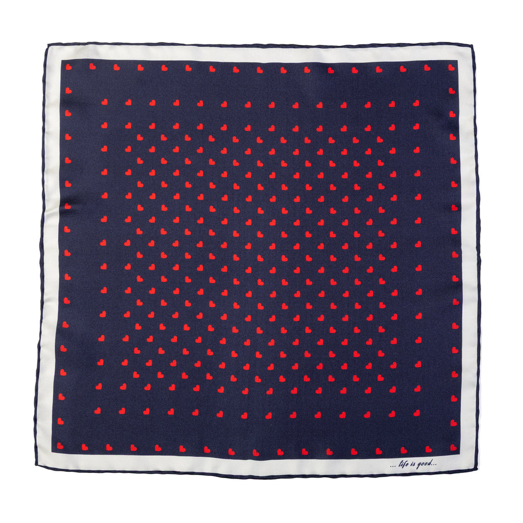 Silk Pocket Square - Life is good  by Massimo Pirrone