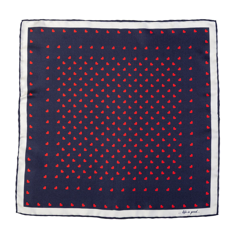 Silk Pocket Square - Life is good  by Massimo Pirrone