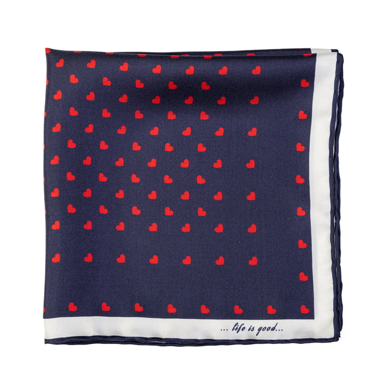 Silk Pocket Square - Life is good  by Massimo Pirrone