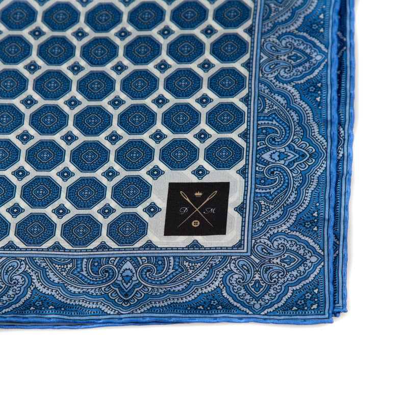 Vintage Silk Pocket Square hand  stitched edges