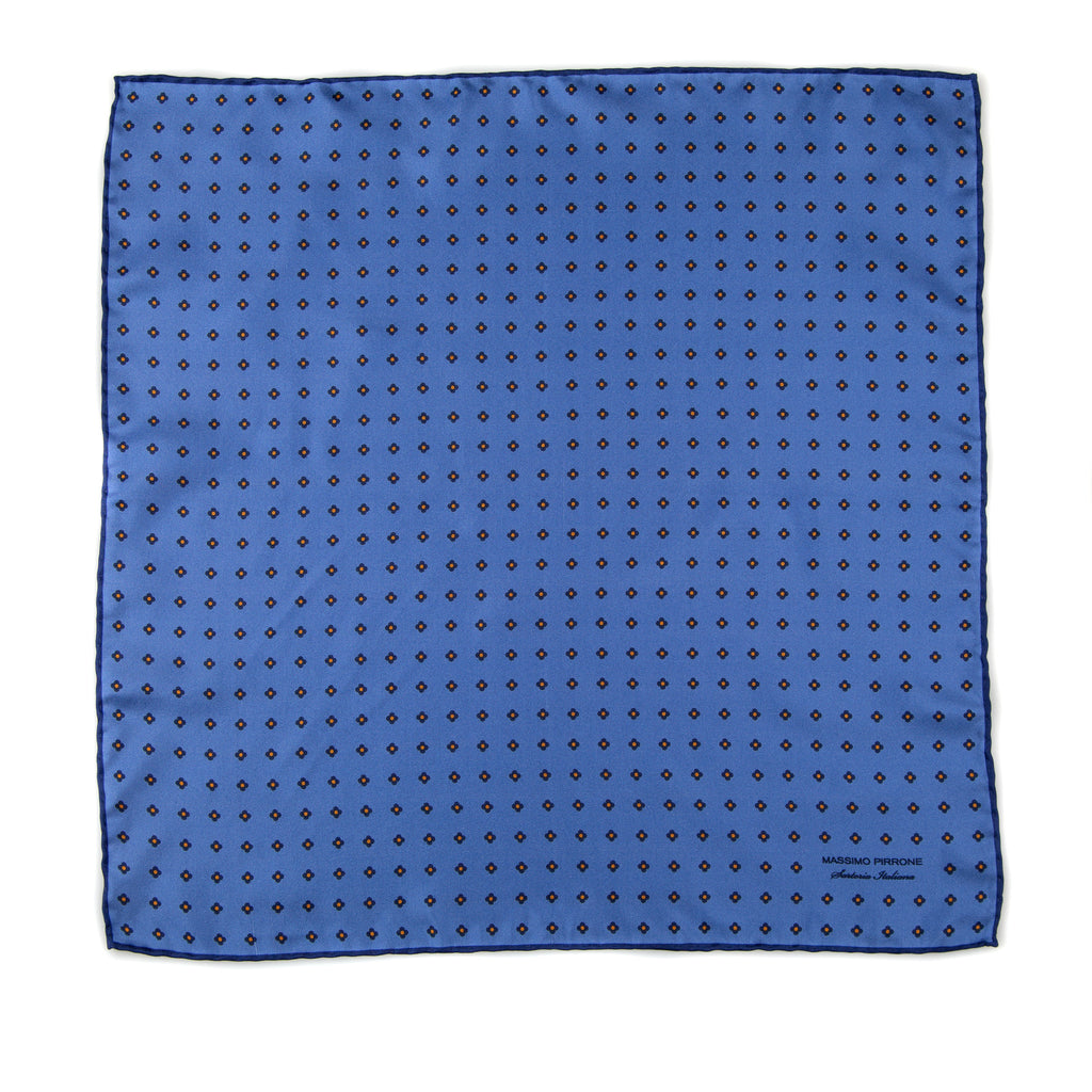 Silk Pocket Square hand  stitched edges