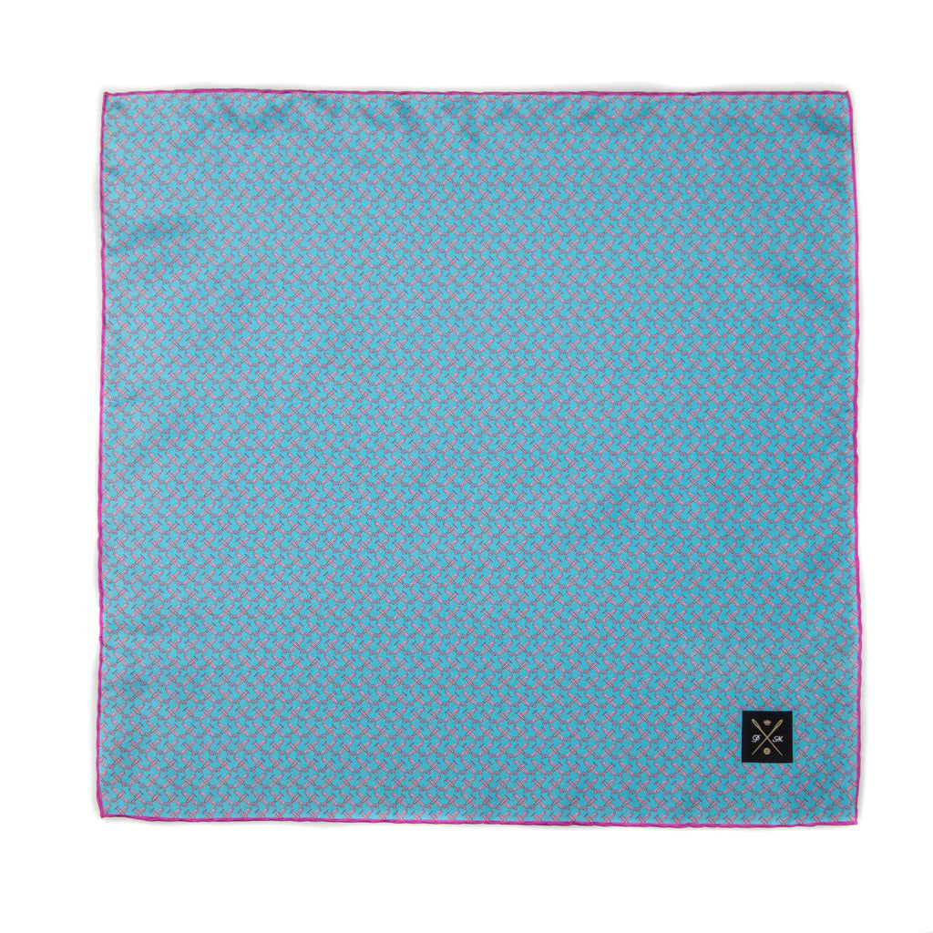 Vintage Silk Pocket Square hand  stitched edges