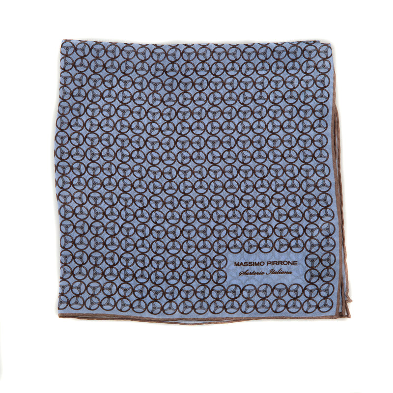 Vintage Silk Pocket Square hand  stitched edges