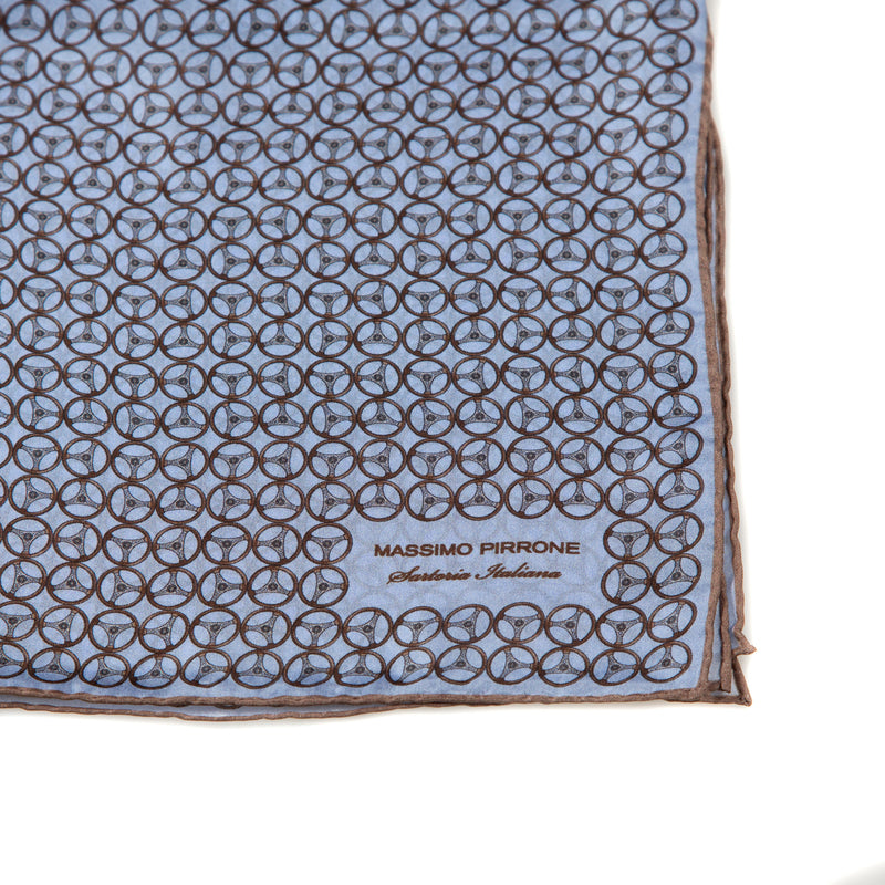 Vintage Silk Pocket Square hand  stitched edges