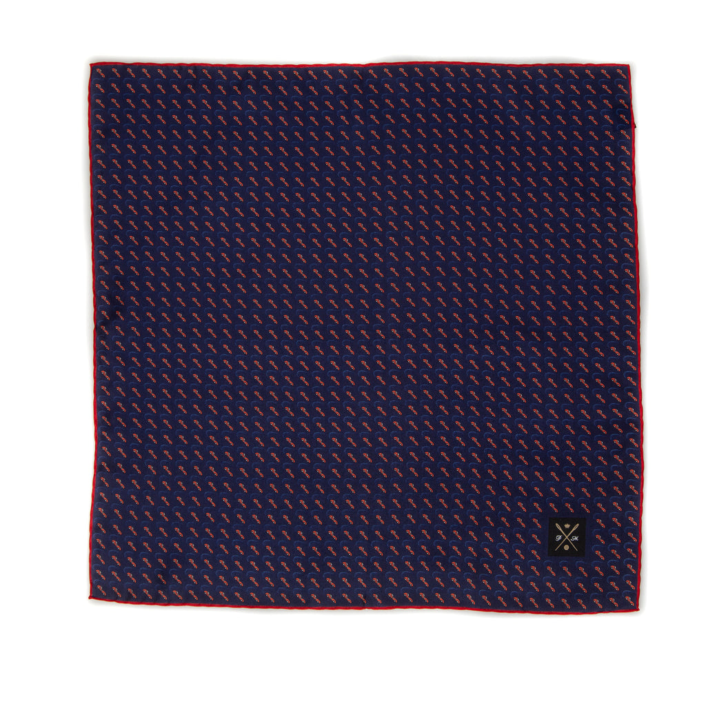 Vintage Silk Pocket Square hand  stitched edges