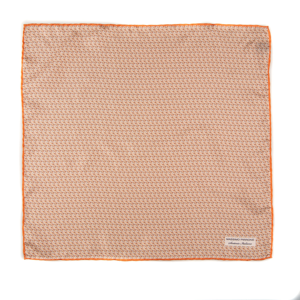 Silk Pocket Square hand  stitched edges
