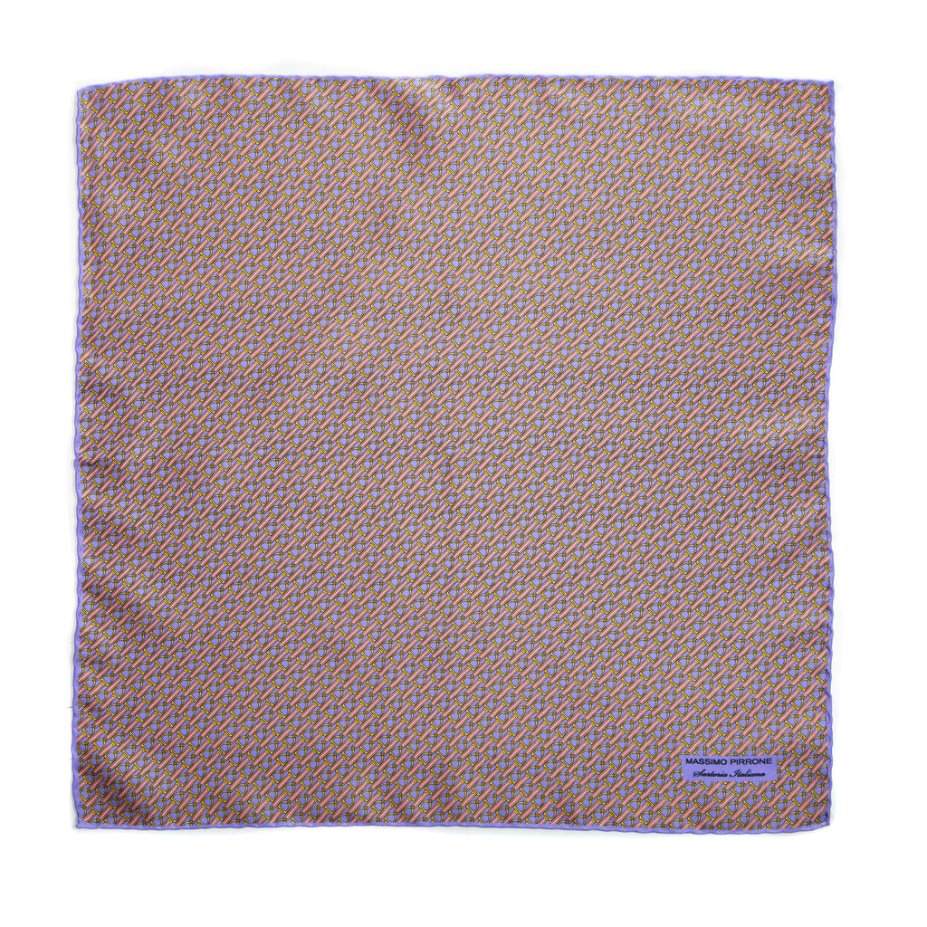 Silk Pocket Square hand  stitched edges