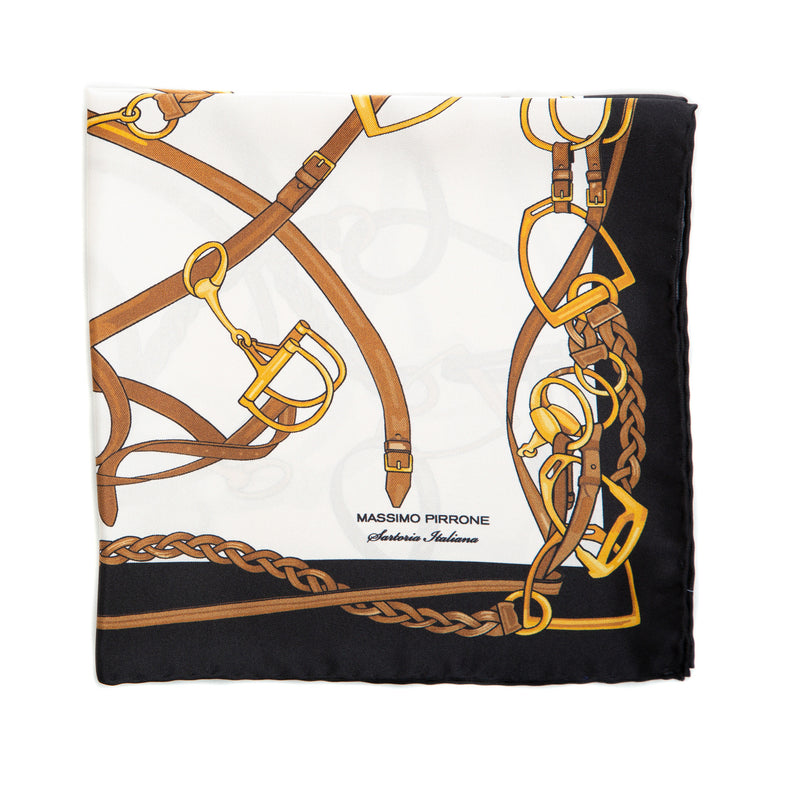 Silk Pocket Square hand  stitched edges
