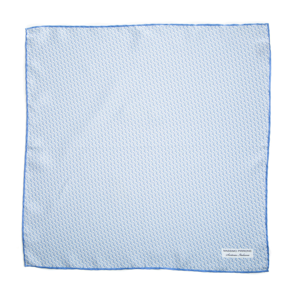 Silk Pocket Square hand rolled edges