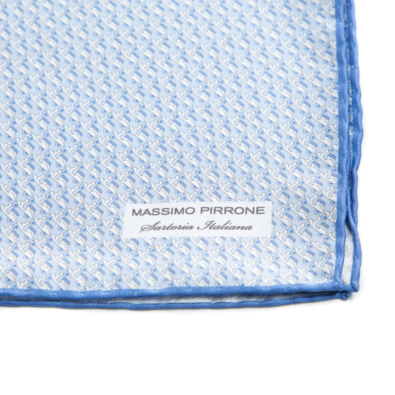 Silk Pocket Square hand rolled edges