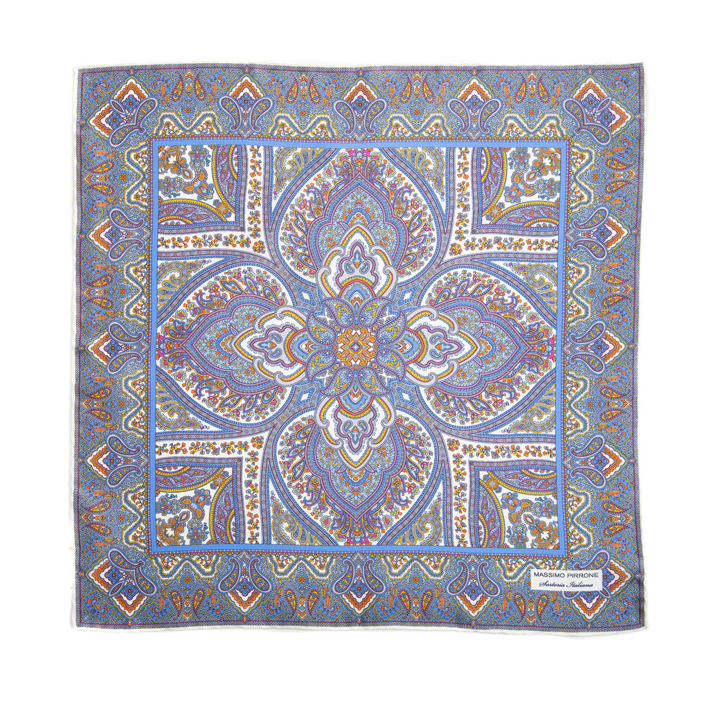 Silk Pocket Square hand rolled edges