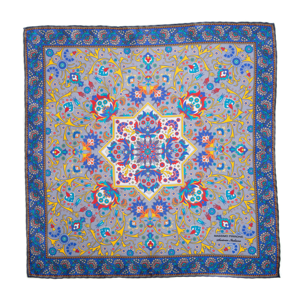 Silk Pocket Square hand rolled edges