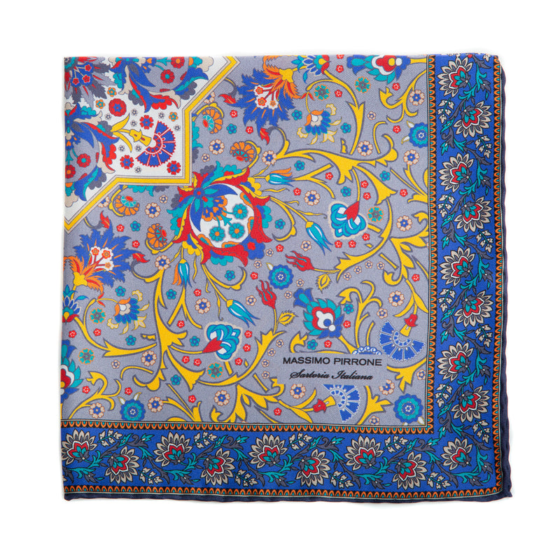 Silk Pocket Square hand rolled edges