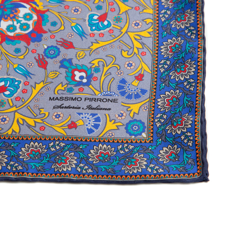 Silk Pocket Square hand rolled edges