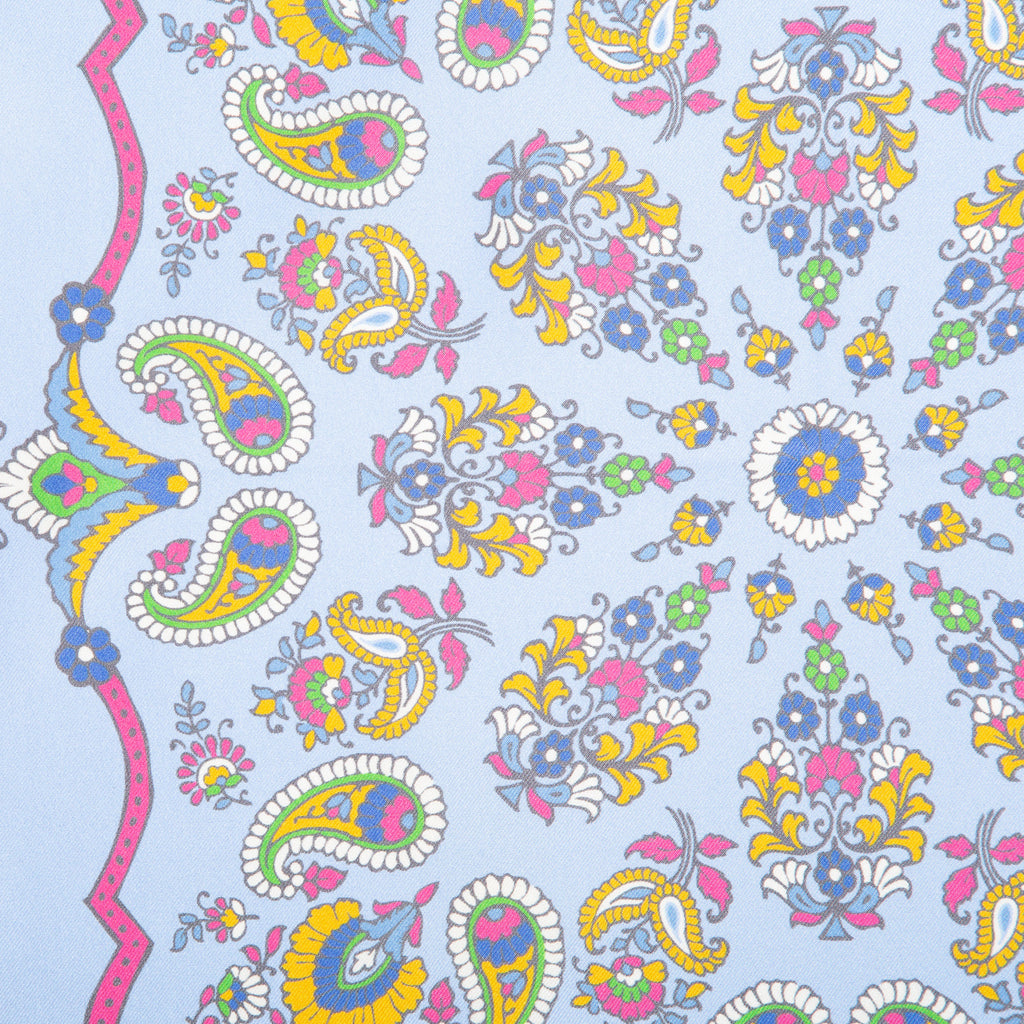 Silk Pocket Square hand rolled edges