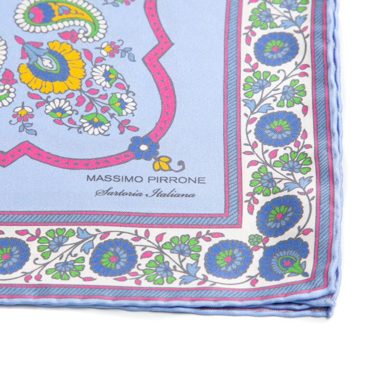 Silk Pocket Square hand rolled edges