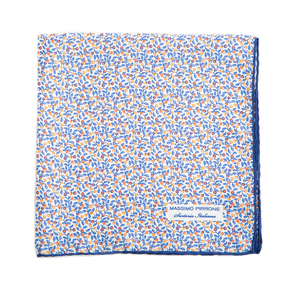 Silk Pocket Square hand rolled edges