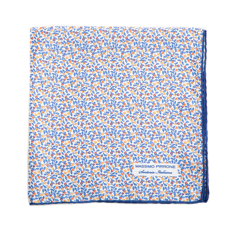 Silk Pocket Square hand rolled edges