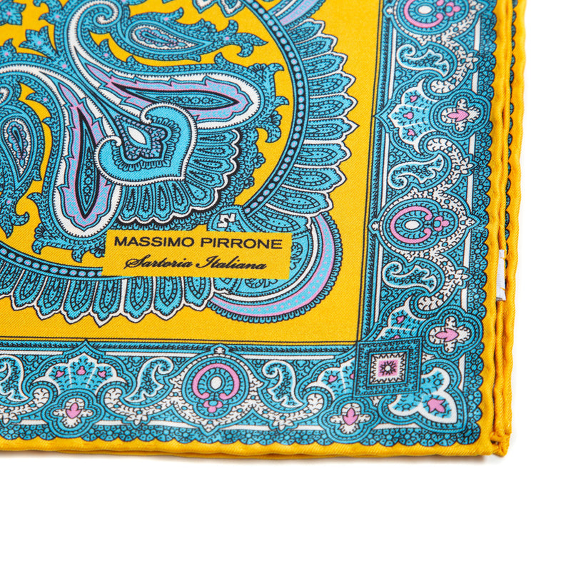 Silk Pocket Square hand rolled edges