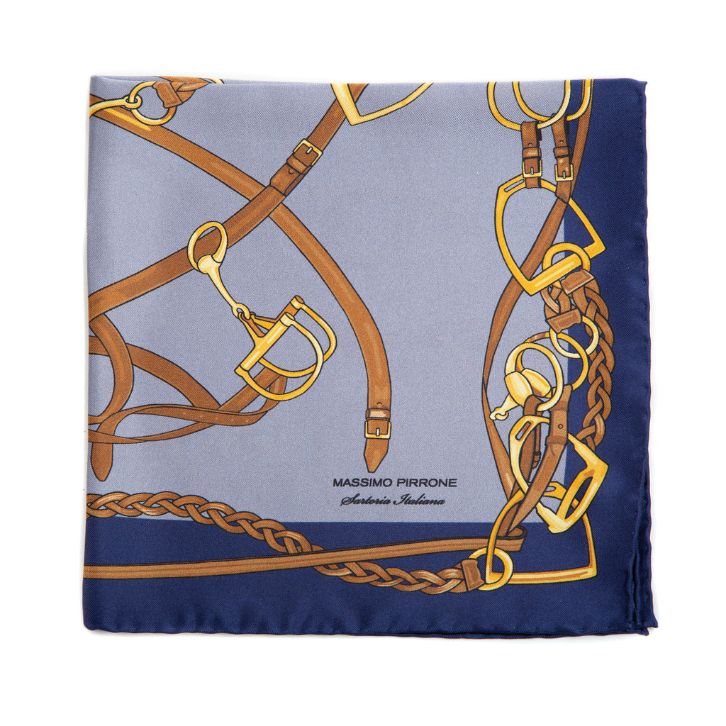 Silk Pocket Square hand rolled edges