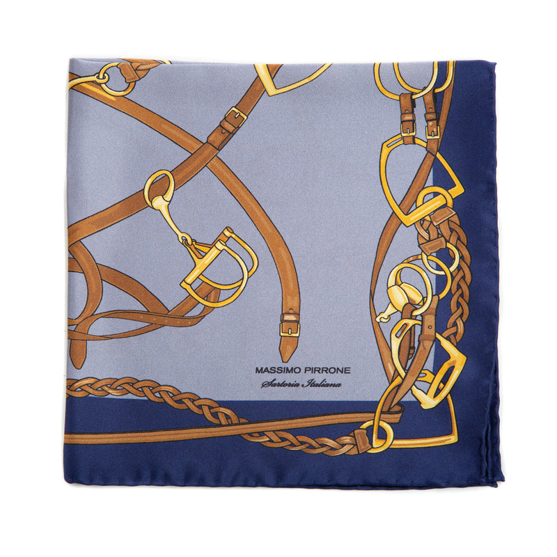 Silk Pocket Square hand rolled edges