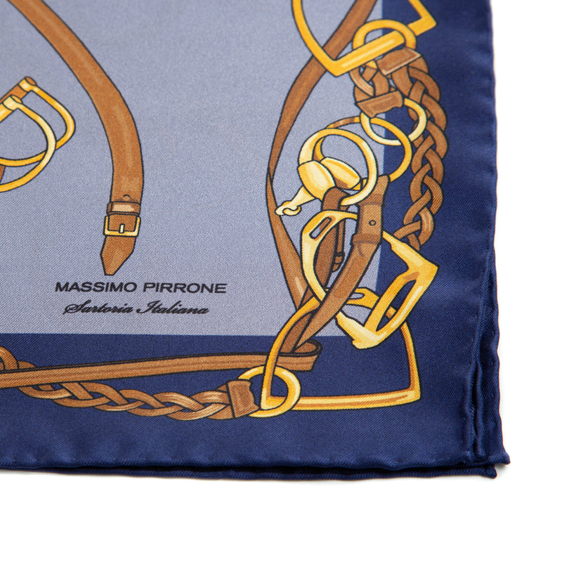 Silk Pocket Square hand rolled edges